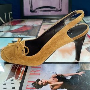 Anne Klein Suede Slingback Pumps Size 6.5